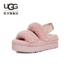 UGG 春季女士时尚休闲舒适厚底弹力束带露趾茸茸凉鞋 1120876 RSGRY  玫瑰灰色 40 RSGRY | 玫瑰灰色