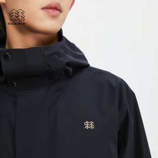 KOLON SPORT/可隆冲锋衣 陈坤同款 男士GORE-TEX戈尔防水夹克外套 黑色BK 185/2XL