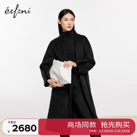 伊芙丽（eifini）伊芙丽休闲赫本风毛呢外套冬季1EA370301 黑色 155/80A/S