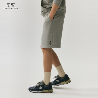 Teenie Weenie Men小熊男装卫裤男2024春季休闲宽松直筒美式短裤子 中灰色 175/L