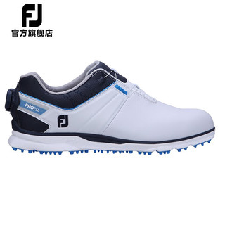 FootJoy 高尔夫球鞋男士FJ Pro/SL专业竞技无钉款golf鞋舒适防滑防泼水鞋 白黑金53066【旋钮款】 10.5=47码
