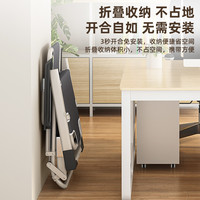 折叠躺椅办公室午休午睡床懒人睡椅家用休闲阳台靠背椅子老人 ★支撑杆【特宽66cm椅面】双方管透气特斯林+4D透气垫黑