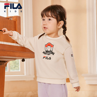 FILA KIDS斐乐童装婴童卫衣2023冬男女幼童加绒多彩抗菌上衣