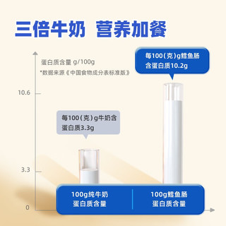 鹿优鲜（kiddyfresh）芝士深海鳕鱼肠 鳕鱼含量≥75% 即食儿童零食鱼肠 早餐肠 80g/袋*5袋