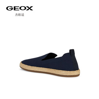 GEOX 杰欧适 男鞋2024春季纯色舒适套脚单鞋U45DWA 海军蓝C4002 40