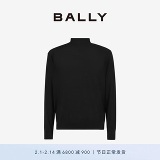 BALLY/巴利【】24春夏男士黑色羊毛高领针织衫6306693 黑色 48