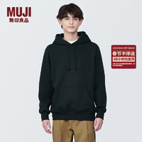 无印良品（MUJI）男式  毛圈棉 套头卫衣 男士男生 春季   AB1LUA4S 黑色 S(165/84A)