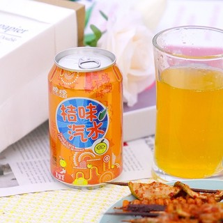 珍珍 经典荔枝味饮料菠萝啤水蜜桃味桔子味汽水碳酸饮料330ml*6罐