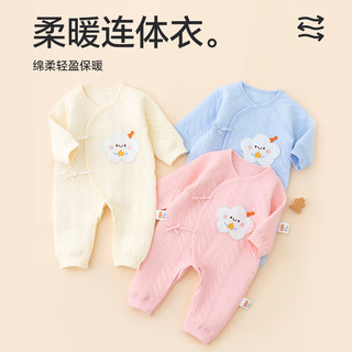 Babyprints 贝瑞加（Babyprints）婴儿连体衣新生儿秋冬衣服初生宝宝加厚爬服夹棉哈衣