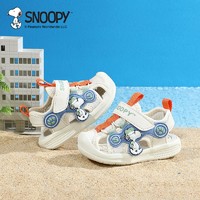 SNOOPY 史努比 童鞋儿童凉鞋包头宝宝学步鞋2024夏季软底沙滩鞋框子鞋