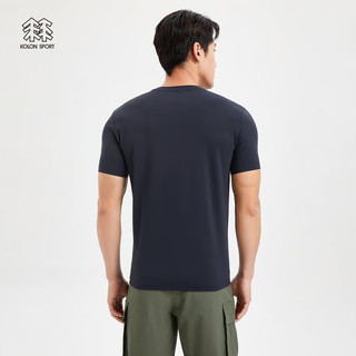 KOLON SPORT/可隆速干T恤 SECO系列 男子户外吸湿运动抗菌短袖 LHRT3MT561-NA 藏蓝 185/2XL