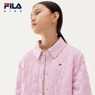 FILA【新雪丽棉】FILA 斐乐童装女童棉服冬季保暖外套 柔瑰紫-VT 130