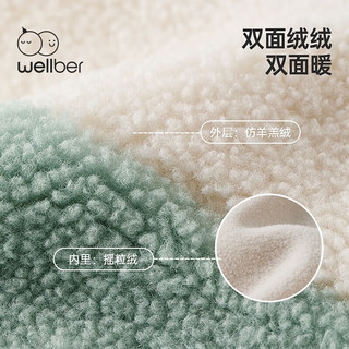 威尔贝鲁（WELLBER）婴儿哈衣冬款宝宝保暖连身衣包屁衣儿童外出加厚爬爬服周岁 大耳鼠 66/44