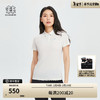 KOLON SPORT/可隆POLO衫 女子户外休闲运动吸湿速干翻领打底短袖T恤 LKPT4MTT02-IV 象牙白 155/XS