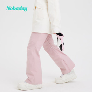 NOBADAY 女式秋冬长裤裤透气修身户外滑雪单板长裤P14202 亮白色 S