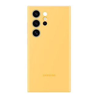 三星（SAMSUNG）Galaxy S24 Ultra硅胶保护壳 手机套 原厂保护壳  手机保护套 黄色