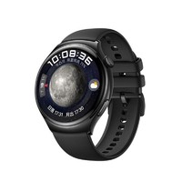 HUAWEI 华为 WATCH 4 智能手表 46mm 黑色氟橡胶表带