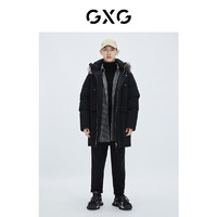 GXG 奥莱 冬新品商场同款黑色小刺绣休闲长裤