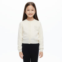 little MO&Co.美丽诺羊毛 little moco童装23冬女童毛衣开衫外套KBC4CAR008 米白色 110/56