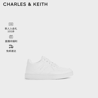 CHARLES&KEITH24春季CK1-70900502简约时尚系带运动鞋小白鞋 White白色 37