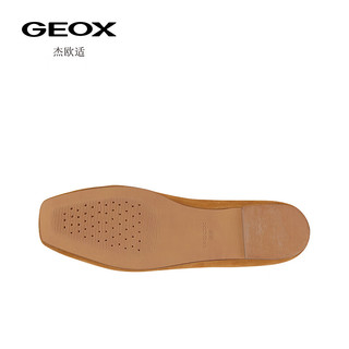 GEOX杰欧适女鞋2024年早春一脚蹬日常乐福鞋(豆豆鞋)D45W6C 琥珀色C6001 36
