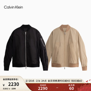 卡尔文·克莱恩 Calvin Klein Jeans24春夏男士双面穿时尚印花棒球领飞行员夹克