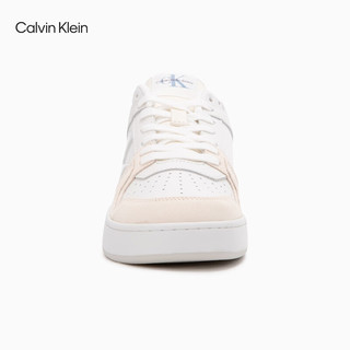 Calvin Klein Jeans24春夏男士潮流街头撞色拼接篮球运动休闲鞋YM00933 0LG-月光白/晴空蓝 44