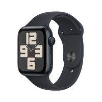 Apple 苹果 Watch SE (GPS) 44 毫米午夜色铝金属表壳 午夜色运动型表带 - M/L