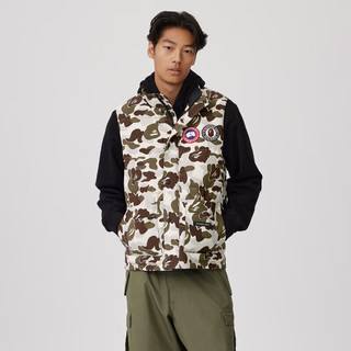 加拿大鹅（Canada Goose）【】BAPE 联名系列 男女同款羽绒马甲  2054MBE 1119 Giant-ABC 雪地迷彩 XL