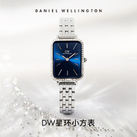 Daniel Wellington DW女士手表 QUADRO系列北欧星环小方表 钢带气质石英腕表