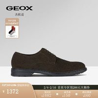 GEOX杰欧适男鞋2024年早春商务正装皮鞋WALK PLEASURE U45CGB 深褐色C6006 41