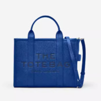 MARC JACOBS 马克·雅克布 THE TOTE 托特系列 女士牛皮革斜挎包 H004L01PF21 钴蓝色 中号