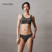 Calvin Klein内衣24春夏女士无钢圈可卸垫轻运动U型背心式文胸QP3205O 5DG-碳灰色 S