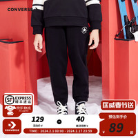 匡威（Converse）匡威童装冬男童女童加绒长裤裤子儿童运动裤卫裤休闲裤 正黑色(女款) 130/56(7)