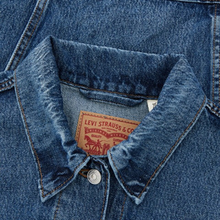 Levi's李维斯24春季新款女士牛仔外套翻领水洗复古时尚潮牌百搭 蓝色