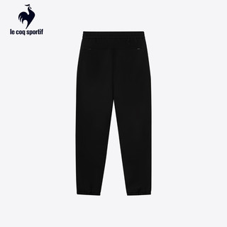 乐卡克法国公鸡品牌运动系列男女速干舒适梭织运动长裤 黑色 3XL