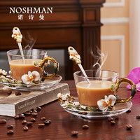诺诗曼高颜值咖啡杯女实用玻璃女士茶杯商务年会银行送客户