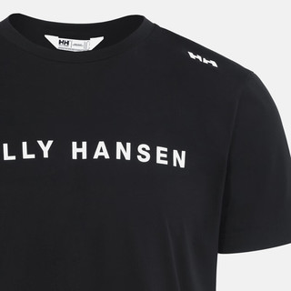 海丽汉森hhHELLY HANSEN/HH男士23夏季防晒快干短袖衫H2ESSENTIAL系列 黑色 XL