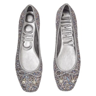 JIMMY CHOO 周仰杰 ELME FLAT系列 女士平底单鞋 J000165771 缤彩混色 36.5