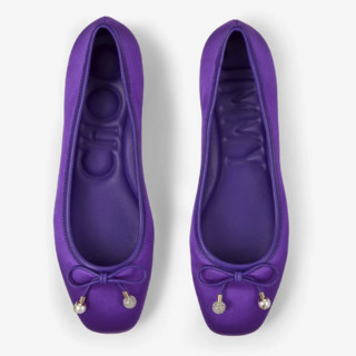 JIMMY CHOO 周仰杰 ELME FLAT系列 女士平底单鞋 J000165771 紫色 43