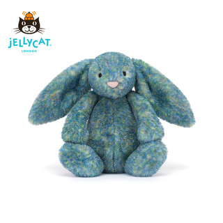 Jellycat英国25周年致臻害羞庆典蓝邦尼兔安抚毛绒玩具抱枕 致臻害羞庆典蓝邦尼兔 H31 X W12 CM