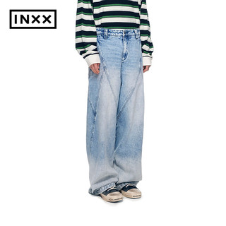英克斯（inxx）春潮流时尚个性街头牛仔长裤XXE1220106 浅蓝色 S