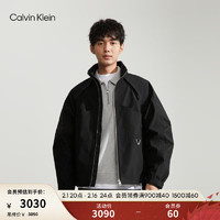 Calvin Klein【防风防泼水】Jeans24春男两穿可拆卸式户外运动夹克J325023 BEH-太空黑 XL