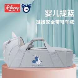 Disney 迪士尼 婴儿摇篮手提车载两用提篮床新生儿出院睡床