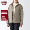 MUJI 無印良品 无印良品 MUJI 女式 便携式 立领羽绒夹克羽绒服2023外套冬季BDC32C2A 浅棕色 XL