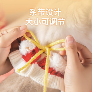 嬉皮狗（hipidog）猫咪新年项圈可爱宠物围脖布偶装饰脖圈幼猫颈圈饰品狗狗猫猫喜庆 梅花披肩 M（体重12斤内）