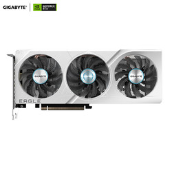 GIGABYTE 技嘉 4060显卡 冰猎鹰 GeForce RTX 4060 Eagle OC ICE 8G DLSS 3电竞游戏设计电脑独立显卡支持2K