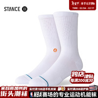 STANCE 斯坦斯 &33PERCENTLUCK联名556中筒袜冬季休闲袜ICON纯色 白色A556C233IC-WHT S  欧码35-37