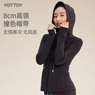 YOTTOY 沙漏绒绒衣运动外套修身跑步户外连帽厚瑜伽服秋冬