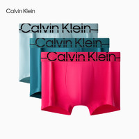 Calvin Klein【4D承托系列】内衣24春夏男士三条装低腰防夹臀内裤NB3700 MOK-荧光粉/中春绿/浅天蓝 L